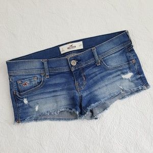 Hollister Factory Destroyed Denim Shorts Sz 5 w27